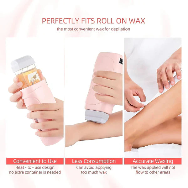 3 In 1 Depilatory Wax Warmer Roller (No More Expensive Salon Visits)